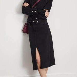 Proenza Schouler White Label Denim Midi Pencil Skirt